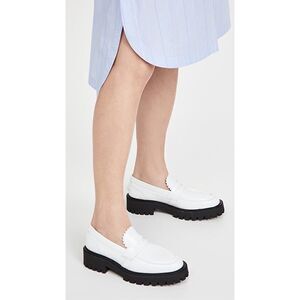 LÄST Matter white Leather Loafers EU40